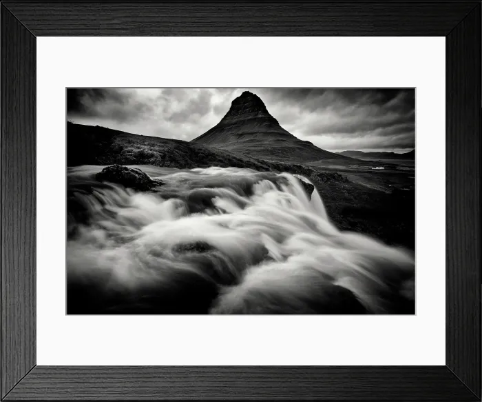 Framed Print : Kirkjufell (Church Mountain) and fast-flowing stream, near Grundafjordur, Snaefellsnes Peninsula, Iceland