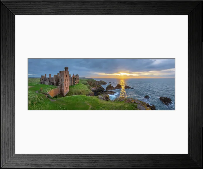 Framed Print : UK, Scotland, Aberdeenshire, Cruden Bay, Slains Castle at sunrise Framed Print : UK, Scotland, Aberdeenshire, Cruden Bay, Slains Castle at sunrise