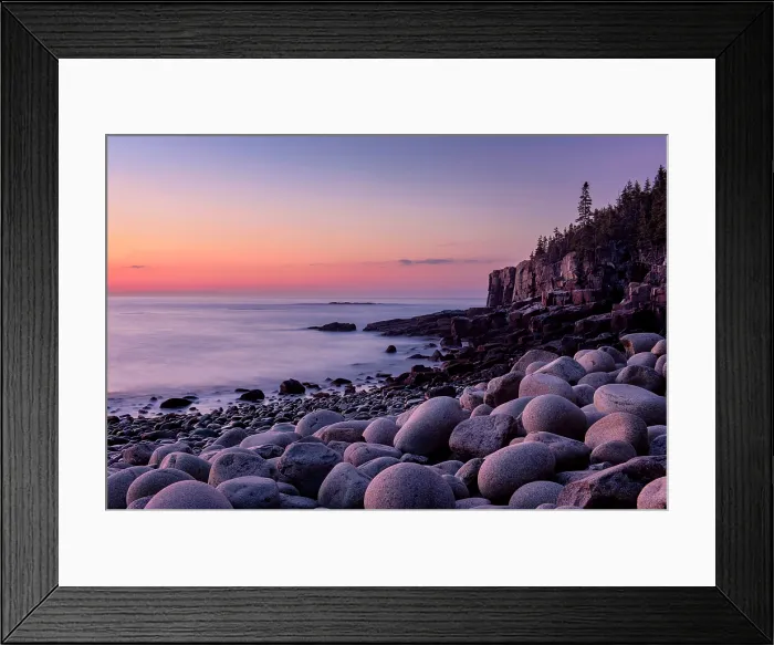Framed Print : Sunrise from Boulder Beach, Acadia National Park, Maine, USA Framed Print : Sunrise from Boulder Beach, Acadia National Park, Maine, USA