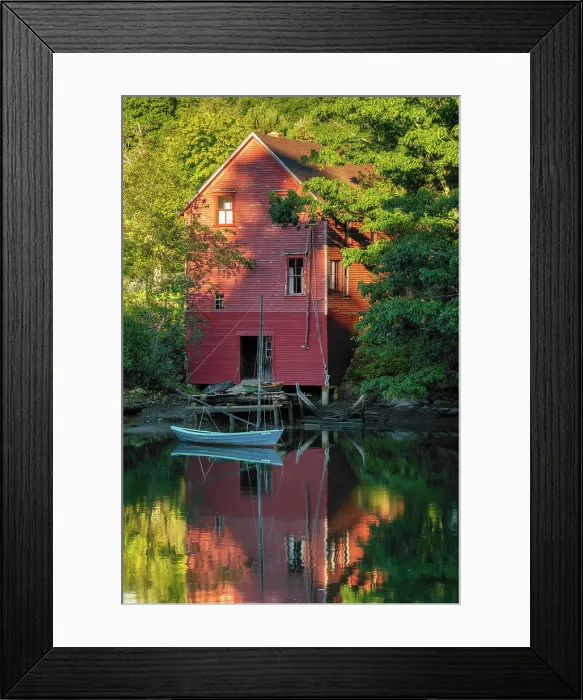 Framed Print : Boathouse and sailboat, Harpswell, Maine, USA Framed Print : Boathouse and sailboat, Harpswell, Maine, USA