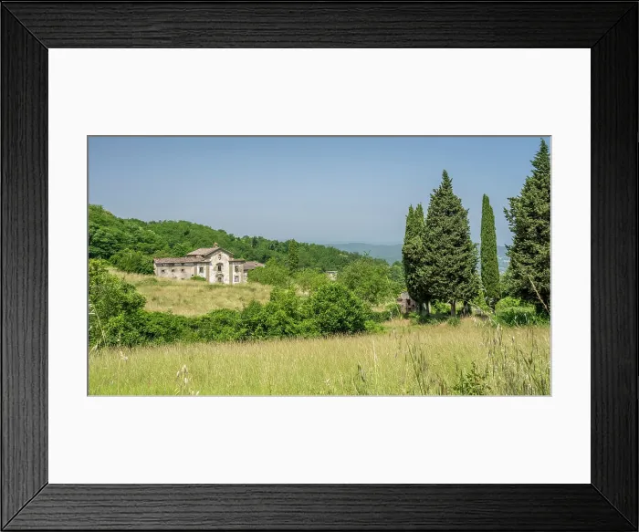 Framed Print : europe, Italy, Tuscany. The abandoned religious building of the Badia del Bonsollazzo Framed Print : europe, Italy, Tuscany. The abandoned religious building of the Badia del Bonsollazzo