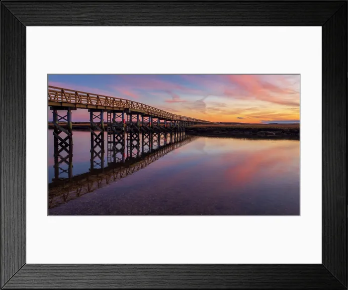 Framed Print : Boardwalk reflection at sunrise, Cape Cod, Sandwich, Massachusetts, USA Framed Print : Boardwalk reflection at sunrise, Cape Cod, Sandwich, Massachusetts, USA