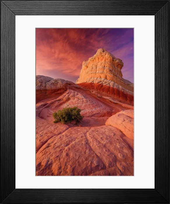 Framed Print : Sunset over White Pocket in Vermilion Cliffs National Monument, Arizona, USA Framed Print : Sunset over White Pocket in Vermilion Cliffs National Monument, Arizona, USA
