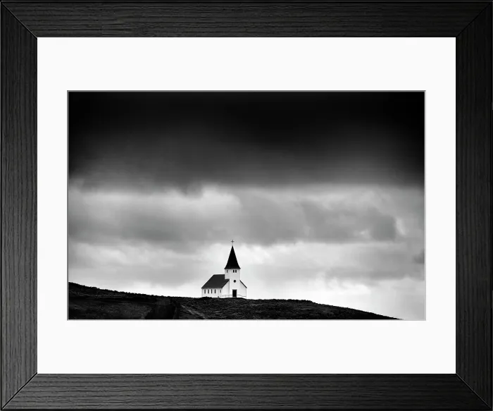 Framed Print : Church at Vik y Myrdal, South Iceland Framed Print : Church at Vik y Myrdal, South Iceland