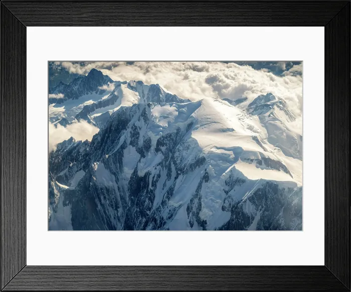 Framed Print : Aerial view Mont Blanc (Monte Bianco), Aosta Valley, Italy Framed Print : Aerial view Mont Blanc (Monte Bianco), Aosta Valley, Italy