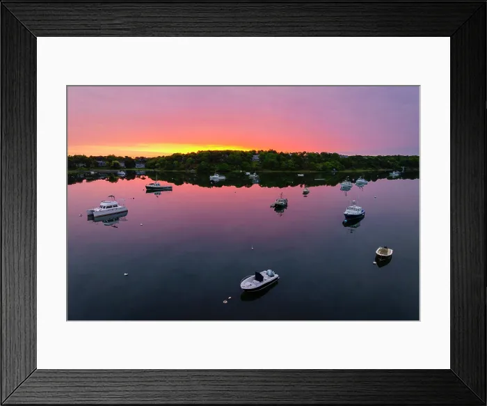 Framed Print : Ryder's Cove with boats at sunrise, Cape Cod, North Chatham, Massachusetts, USA Framed Print : Ryder's Cove with boats at sunrise, Cape Cod, North Chatham, Massachusetts, USA