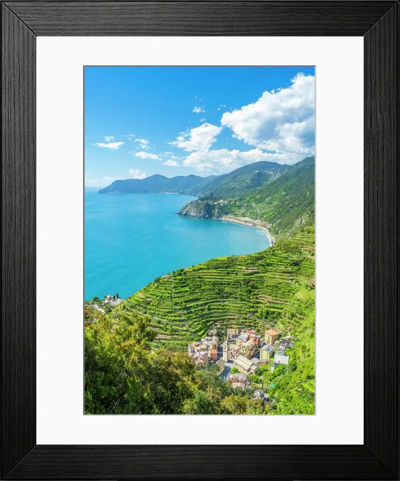 Framed Print : europe, Italy, Liguria. Cinque Terre. The view of the landscape of Manarola seen from a hiking path Framed Print : europe, Italy, Liguria. Cinque Terre. The view of the landscape of Manarola seen from a hiking path