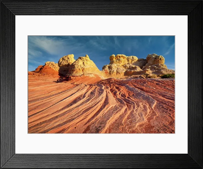 Framed Print : Rock patterns at White Pocket in Vermilion Cliffs National Monument, Arizona, USA Framed Print : Rock patterns at White Pocket in Vermilion Cliffs National Monument, Arizona, USA
