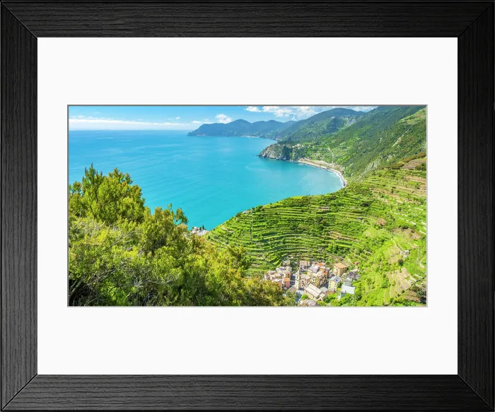 Framed Print : europe, Italy, Liguria. Cinque Terre. The view of the landscape of Manarola seen from a hiking path Framed Print : europe, Italy, Liguria. Cinque Terre. The view of the landscape of Manarola seen from a hiking path