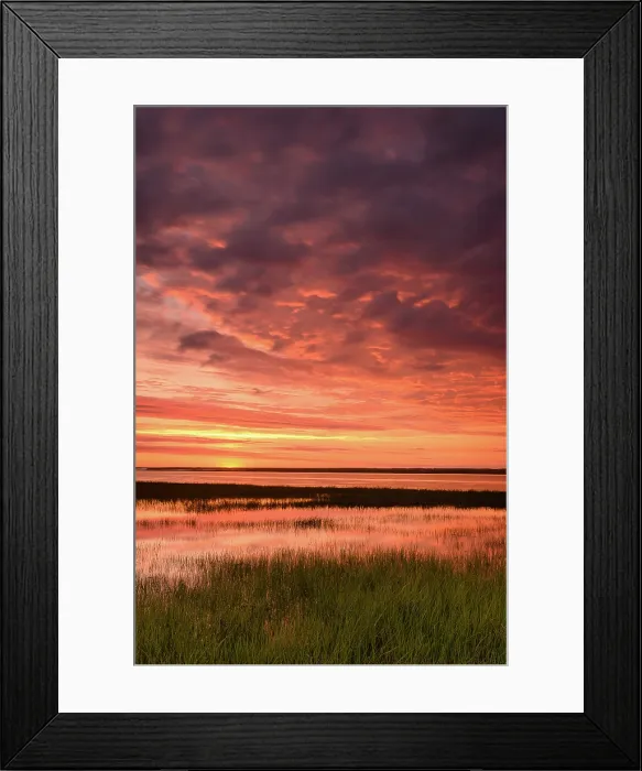 Framed Print : Sunset from marsh at Fort Hill with reflection, Cape Cod, Eastham, Massachusetts, USA Framed Print : Sunset from marsh at Fort Hill with reflection, Cape Cod, Eastham, Massachusetts, USA