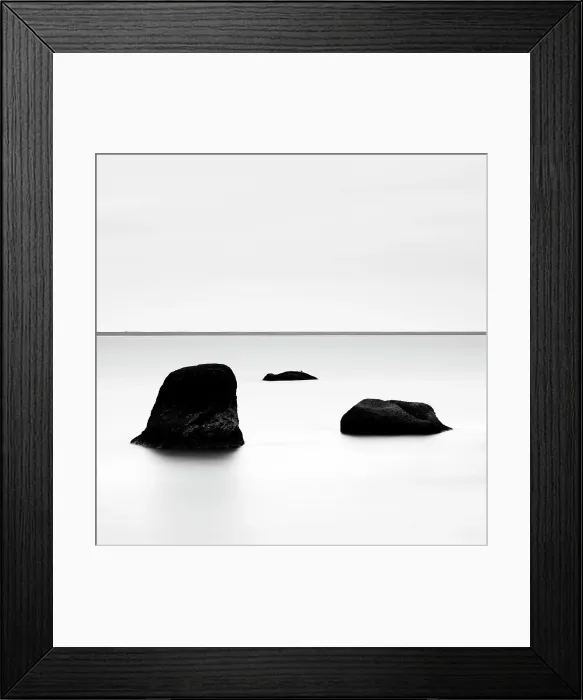 Framed Print : Minimalist image of 3 rocks in a frozen lagoon in winter, near Vik y Myrdal, South Iceland Framed Print : Minimalist image of 3 rocks in a frozen lagoon in winter, near Vik y Myrdal, South Iceland