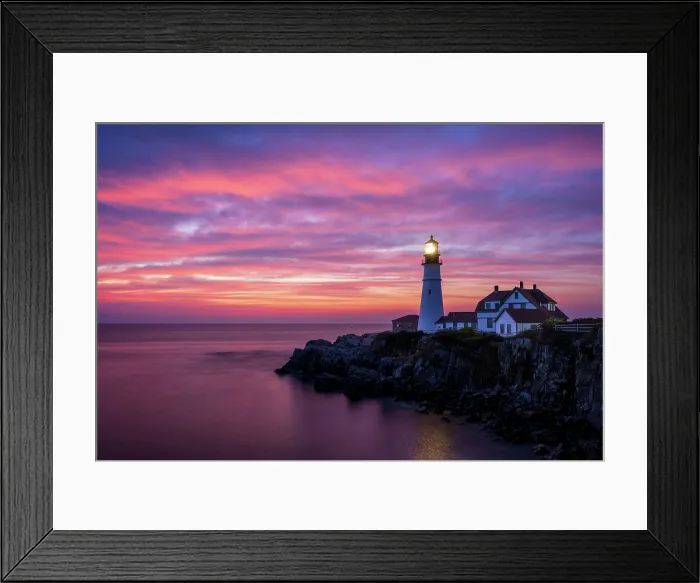 Framed Print : Sunrise from Portland Head Lighthouse, Cape Elizabeth, Maine, USA Framed Print : Sunrise from Portland Head Lighthouse, Cape Elizabeth, Maine, USA