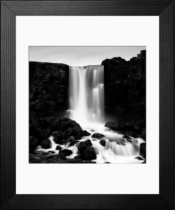 Framed Print : Oxarafoss waterfall, Thingvellir National Park, Iceland Framed Print : Oxarafoss waterfall, Thingvellir National Park, Iceland