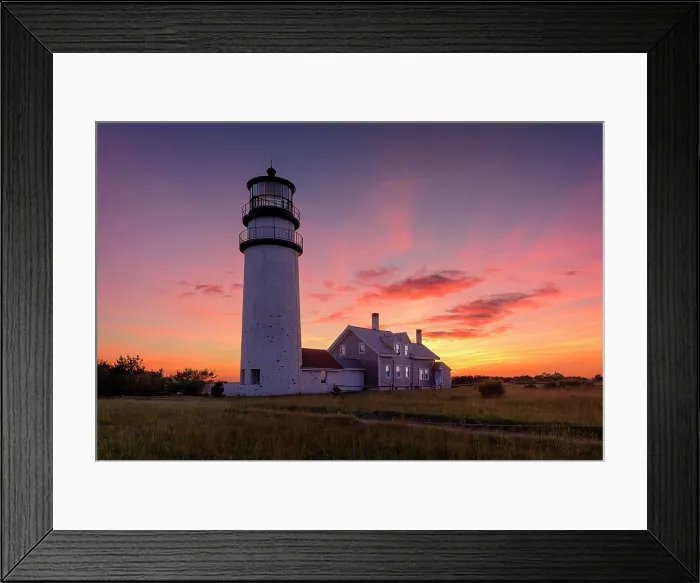 Framed Print : Sunset from Highland Lighthouse on Cape Cod, North Truro, Massachusetts, USA Framed Print : Sunset from Highland Lighthouse on Cape Cod, North Truro, Massachusetts, USA