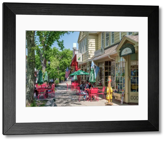 Framed Print : USA, Massachusetts, Cape Cod, Upper Cape, Falmouth, Main Street Framed Print : USA, Massachusetts, Cape Cod, Upper Cape, Falmouth, Main Street