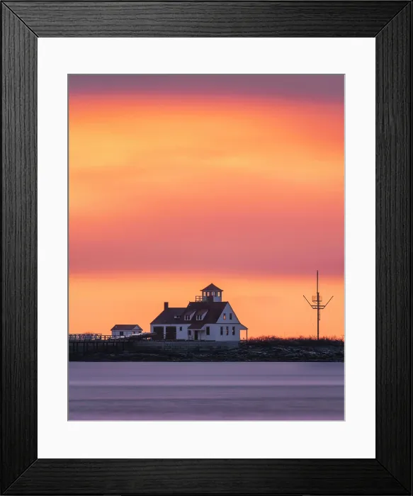 Framed Print : Dawn light over Wood Island Lifesaving Station, Kittery Point, Maine, USA Framed Print : Dawn light over Wood Island Lifesaving Station, Kittery Point, Maine, USA