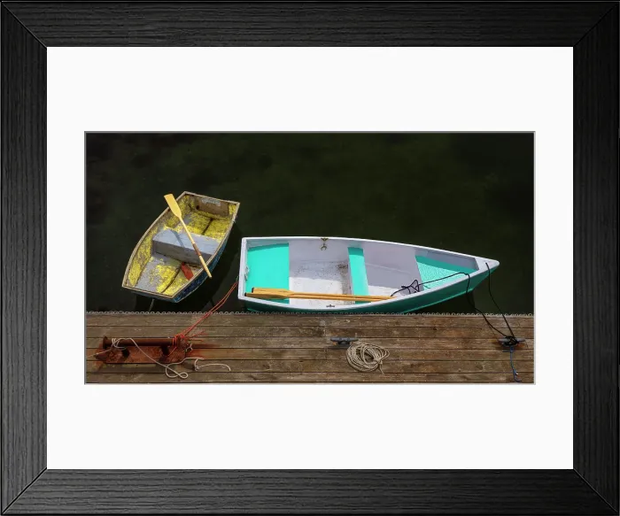 Framed Print : Pair of rowboats at rest, Port Clyde, Maine, USA Framed Print : Pair of rowboats at rest, Port Clyde, Maine, USA