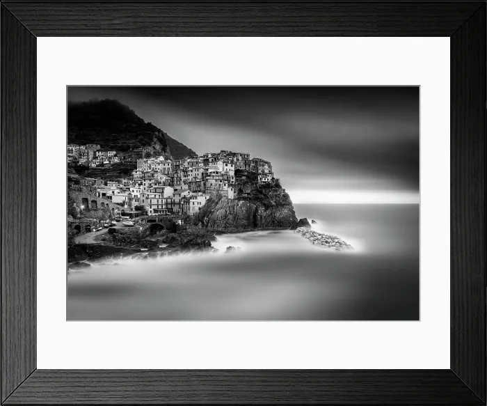 Framed Print : Long exposure image, Manarola, Cinque Terre, Liguria, Italy Framed Print : Long exposure image, Manarola, Cinque Terre, Liguria, Italy