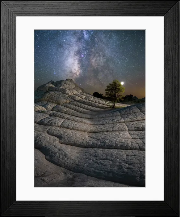 Framed Print : Milky way at White Pocket in Vermilion Cliffs National Monument, Arizon, USA Framed Print : Milky way at White Pocket in Vermilion Cliffs National Monument, Arizon, USA