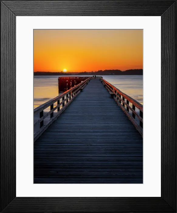 Framed Print : Siunset from pier at Fort Foster, Kittery Point, Maine, USA Framed Print : Siunset from pier at Fort Foster, Kittery Point, Maine, USA