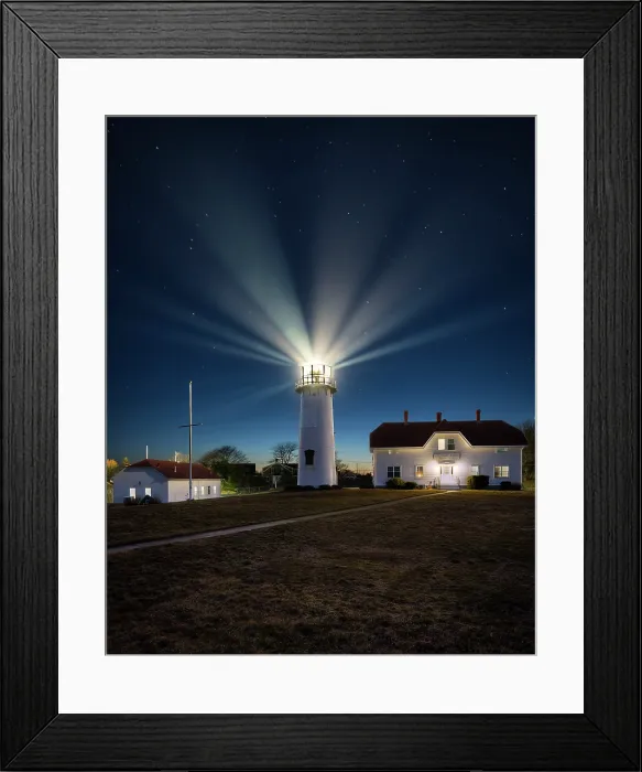 Framed Print : Dusk with rotating beam at Chatham Lighthouse on Cape Cod, Chatham, Massachusetts, USA Framed Print : Dusk with rotating beam at Chatham Lighthouse on Cape Cod, Chatham, Massachusetts, USA