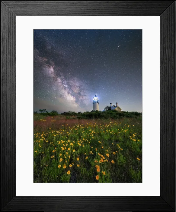 Framed Print : Milky Way over Highland Lighthouse, Cape Cod, North Truro, Massachusetts, USA Framed Print : Milky Way over Highland Lighthouse, Cape Cod, North Truro, Massachusetts, USA