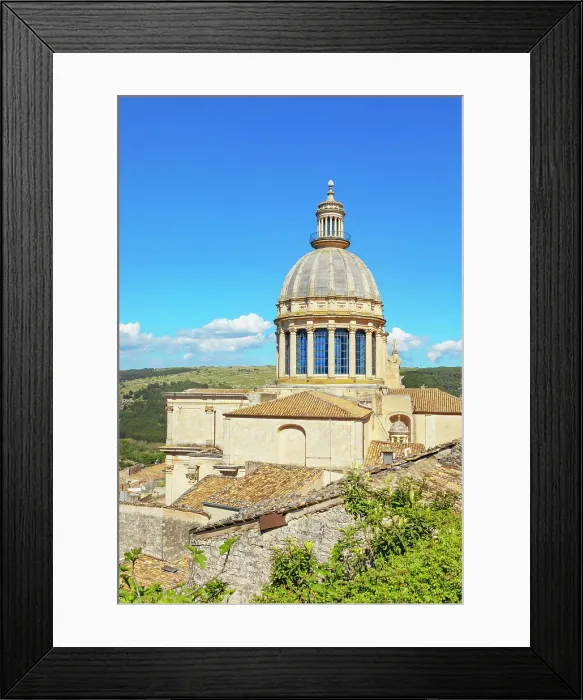 Framed Print : Duomo di San Giorgio dome, Ragusa Ibla, Ragusa province, Sicily, Italy Framed Print : Duomo di San Giorgio dome, Ragusa Ibla, Ragusa province, Sicily, Italy