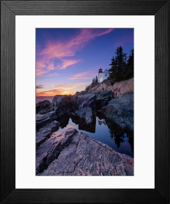 Framed Print : Dusk over Bass Harbor Lighthouse, Mount Desert Island, Maine, USA Framed Print : Dusk over Bass Harbor Lighthouse, Mount Desert Island, Maine, USA