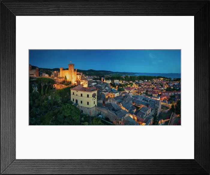 Framed Print : Bolsena Castle at Night (Rocca Monaldeschi della Cervara), Bolsena, Lazio, Italy, Europe Framed Print : Bolsena Castle at Night (Rocca Monaldeschi della Cervara), Bolsena, Lazio, Italy, Europe