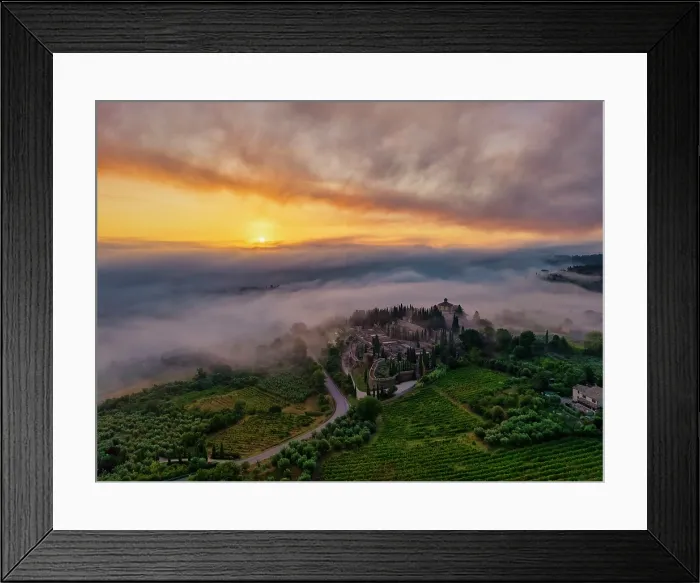 Framed Print : Church of San Lorenzo in Vineis at Sunrise, Orvieto, Umbria, Italy, Europe
