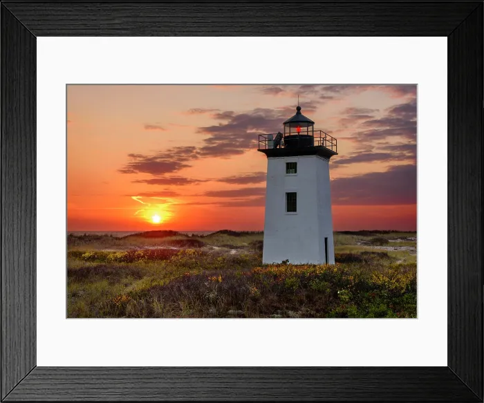 Framed Print : Sunset at Wood End Lighthouse on Cape Cod, Provincetown, Massachusetts, USA Framed Print : Sunset at Wood End Lighthouse on Cape Cod, Provincetown, Massachusetts, USA