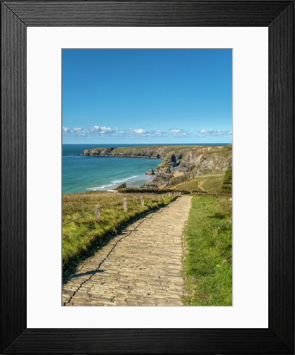 Framed Print : Bedruthan Steps, Cornwall, England, UK Framed Print : Bedruthan Steps, Cornwall, England, UK