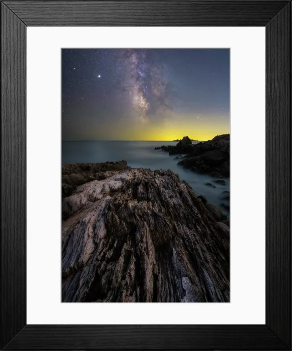 Framed Print : Milky Way over rocky shore on Bailey Island, Maine, USA Framed Print : Milky Way over rocky shore on Bailey Island, Maine, USA