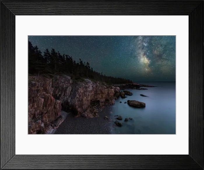 Framed Print : Milky Way over Ravens Nest, Schoodic Peninsula, Acadia National Park, Maine, USA Framed Print : Milky Way over Ravens Nest, Schoodic Peninsula, Acadia National Park, Maine, USA