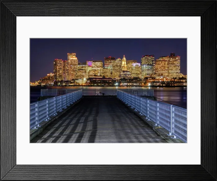 Framed Print : Dusk over city of Boston from viewing platform, Massachusetts, USA Framed Print : Dusk over city of Boston from viewing platform, Massachusetts, USA
