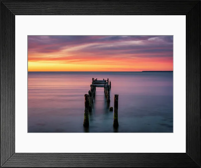 Framed Print : Old pier pillars at sunrise on Cape Cod, Falmouth Heights, Massachusetts, USA Framed Print : Old pier pillars at sunrise on Cape Cod, Falmouth Heights, Massachusetts, USA