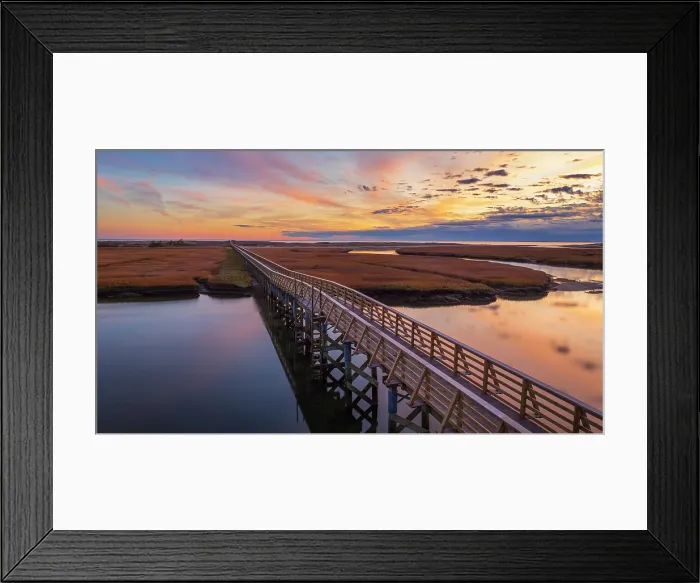 Framed Print : Boardwalk at sunrise, Cape Cod, Sandwich, Massachusetts, USA Framed Print : Boardwalk at sunrise, Cape Cod, Sandwich, Massachusetts, USA