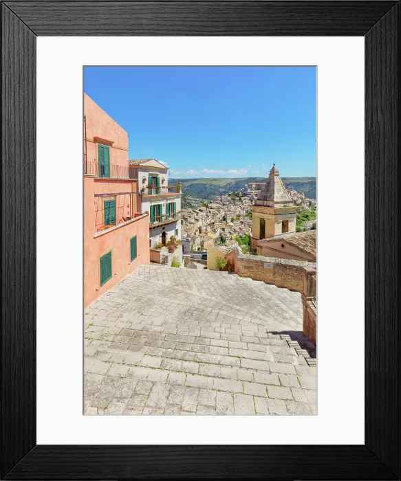 Framed Print : Ragusa Ibla view from Santa Maria delle scale church, Ragusa Ibla, Ragusa province, Sicily, Italy Framed Print : Ragusa Ibla view from Santa Maria delle scale church, Ragusa Ibla, Ragusa province, Sicily, Italy
