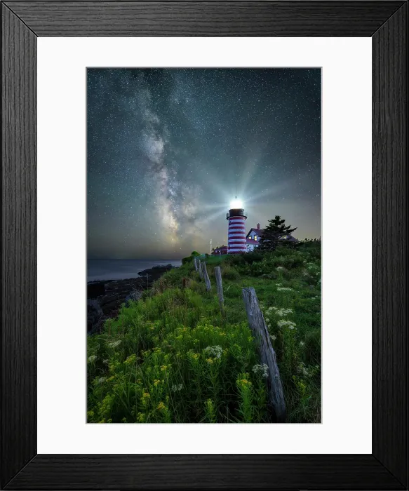 Framed Print : Milky Way over West Quoddy Head Lighthouse, Lubec, Maine, USA Framed Print : Milky Way over West Quoddy Head Lighthouse, Lubec, Maine, USA