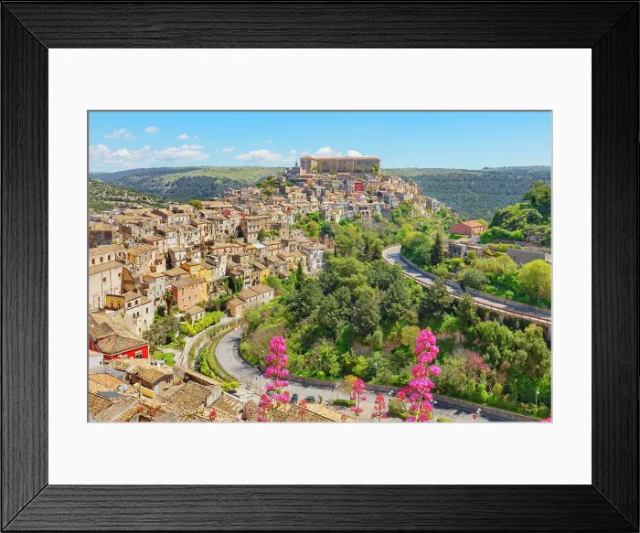 Framed Print : Elevated view of Ragusa Ibla, Ragusa Ibla, Ragusa province, Sicily, Italy Framed Print : Elevated view of Ragusa Ibla, Ragusa Ibla, Ragusa province, Sicily, Italy