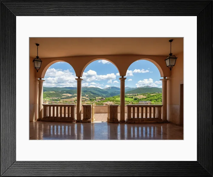 Framed Print : Arches Framing Umbrian Countryside, Cascia, Umbria, Italy, Europe Framed Print : Arches Framing Umbrian Countryside, Cascia, Umbria, Italy, Europe