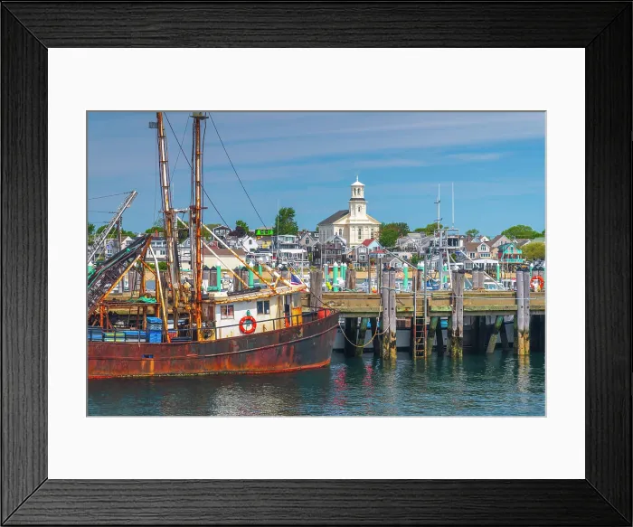 Framed Print : USA, Massachusetts, Cape Cod, Outer Cape, Provincetown, Provincetown Wharf, MacMillan Pier and Provincetown Public Library Framed Print : USA, Massachusetts, Cape Cod, Outer Cape, Provincetown, Provincetown Wharf, MacMillan Pier and Provincetown Public Library