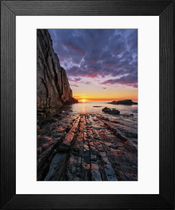 Framed Print : Sunrise over rocks at Bald Head, Cape Neddick, Maine, USA Framed Print : Sunrise over rocks at Bald Head, Cape Neddick, Maine, USA
