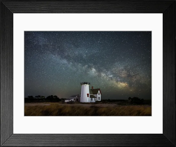 Framed Print : Milky Way over Stage Harbor Lighthouse on Cape Cod, Chatham, Massachusetts, USA Framed Print : Milky Way over Stage Harbor Lighthouse on Cape Cod, Chatham, Massachusetts, USA