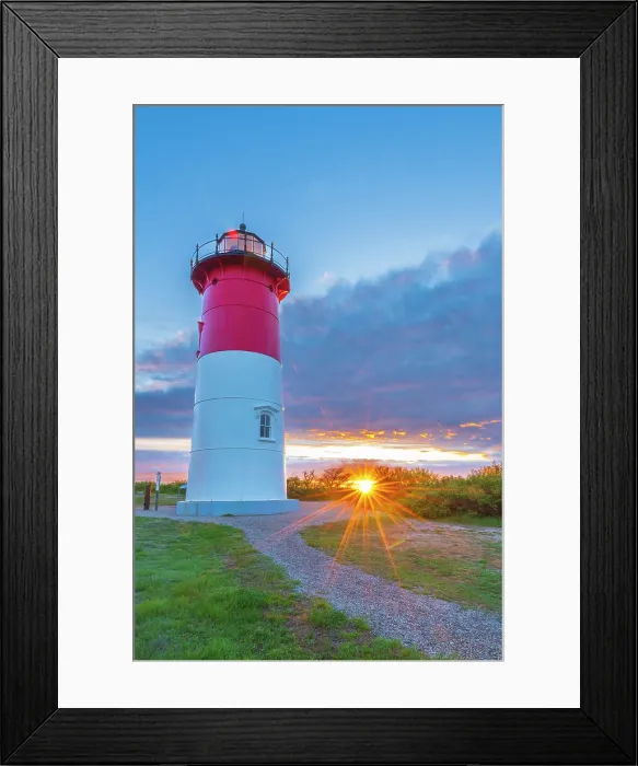 Framed Print : USA, Massachusetts, Cape Cod, Outer Cape, Cape Cod National Seashore, Eastham, Nauset Light