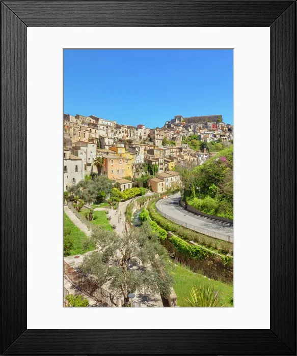 Framed Print : Historic town view, Ragusa Ibla, Ragusa province, Sicily, Italy