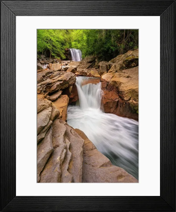 Framed Print : Red rocks at Douglas Falls, Thomas, West Virginia, USA Framed Print : Red rocks at Douglas Falls, Thomas, West Virginia, USA