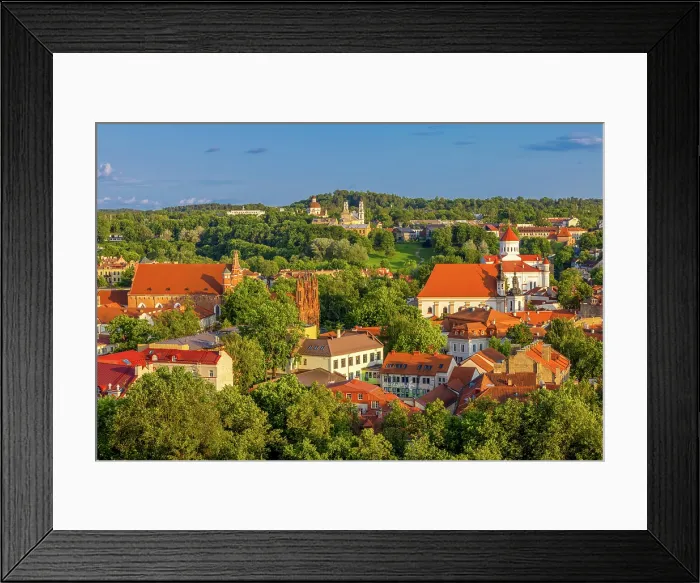 Framed Print : Elevated View of Vilnius from Gediminas Hill, Vilnius, Lithuania Framed Print : Elevated View of Vilnius from Gediminas Hill, Vilnius, Lithuania