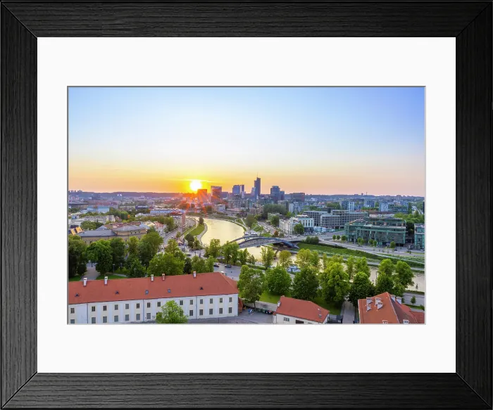 Framed Print : Elevated View of Vilnius at Sunset from Gediminas Hill, Vilnius, Lithuania Framed Print : Elevated View of Vilnius at Sunset from Gediminas Hill, Vilnius, Lithuania