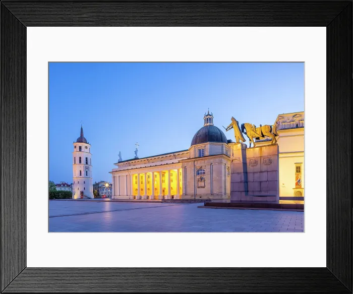 Framed Print : The Cathedral Basilica of St Stanislaus and St Ladislaus of Vilnius at Dusk, Vilnius, Lithuania Framed Print : The Cathedral Basilica of St Stanislaus and St Ladislaus of Vilnius at Dusk, Vilnius, Lithuania
